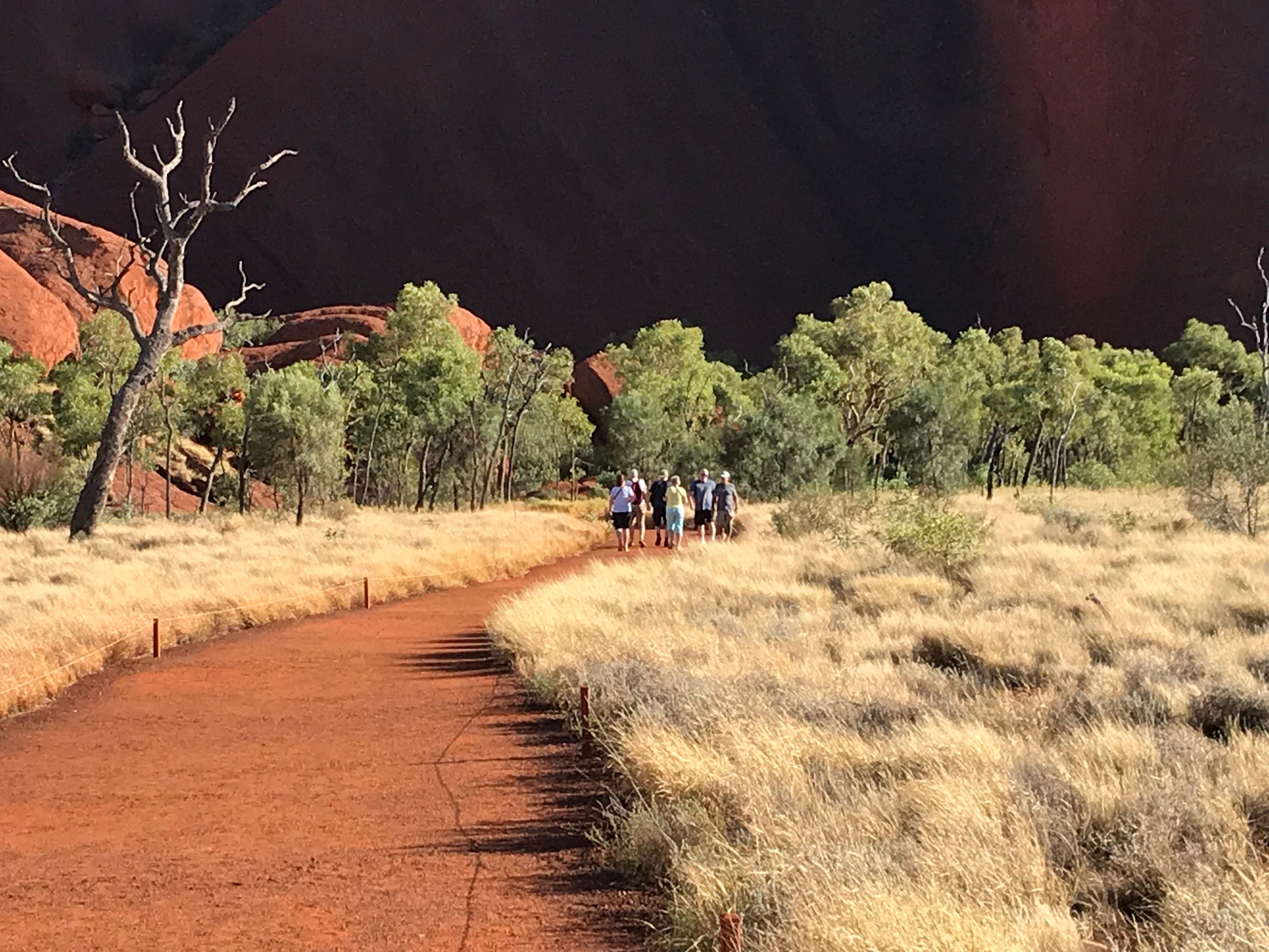 hiking around Uluru