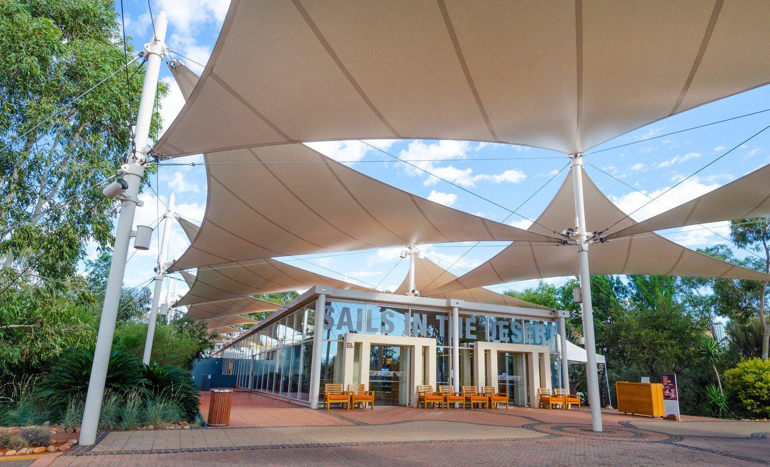 Sails in the Desert Exterior