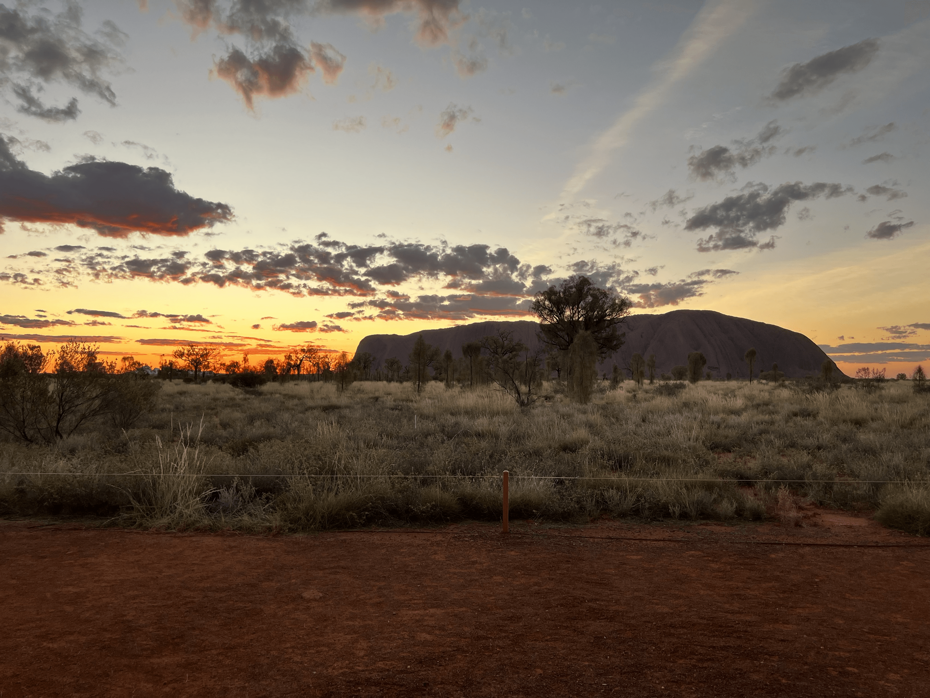 The last night on Uluru during sunset