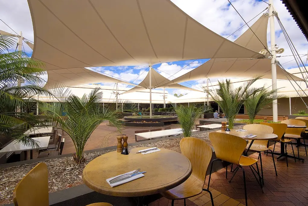 An outdoor dining area | Uluru Australia | Uluru Rockies | Mossmangor Indigenous Tourism