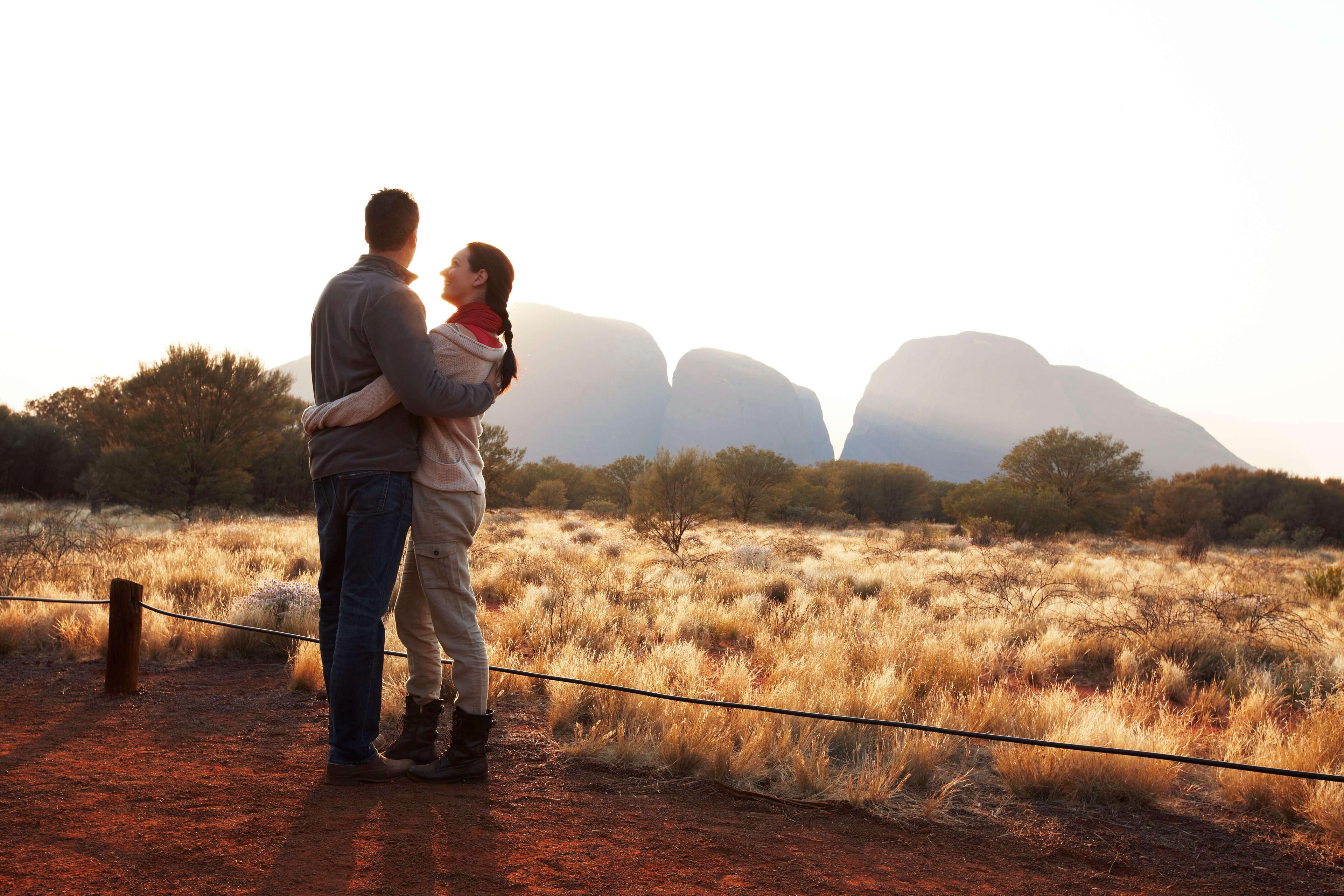 Couple in front of Kata Tjuta