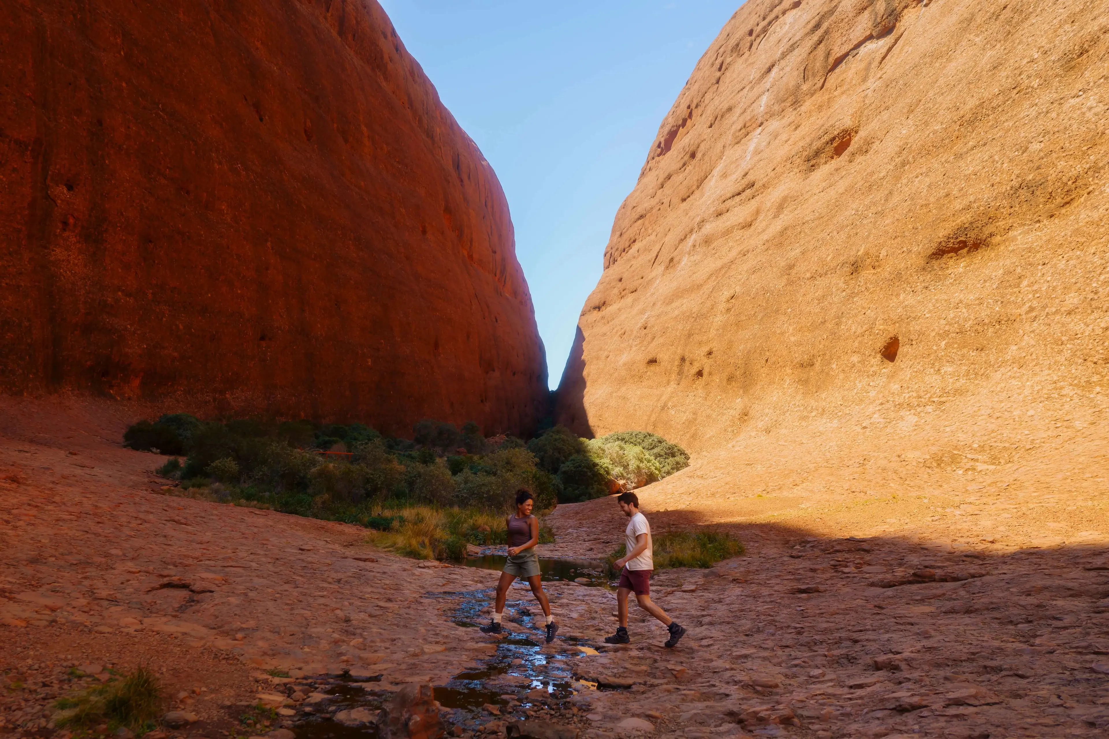 A couple hiking through Walpa Gorge