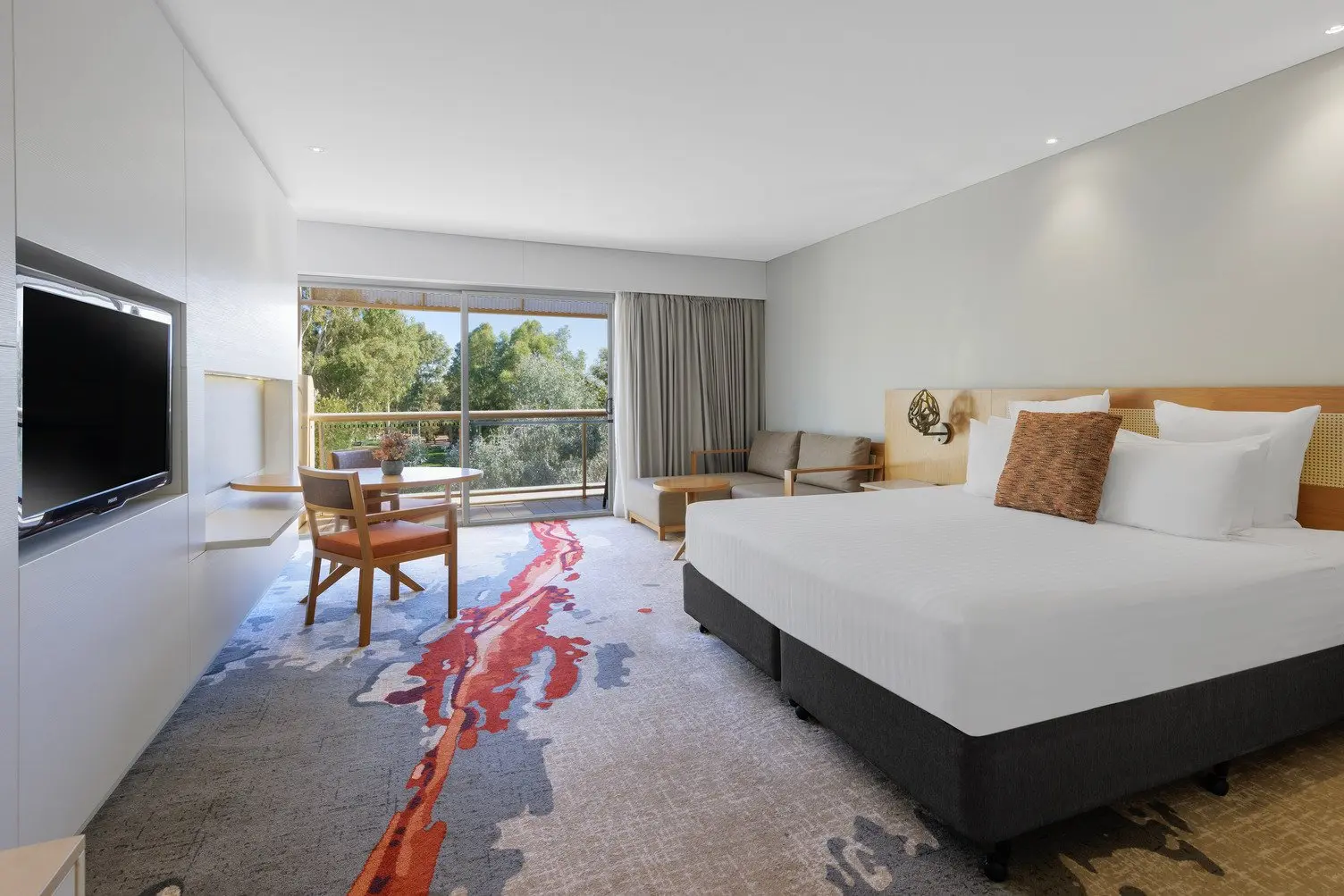 Panoramic shot of the Superior Room at Sails in the Desert, Ayers Rock Resort