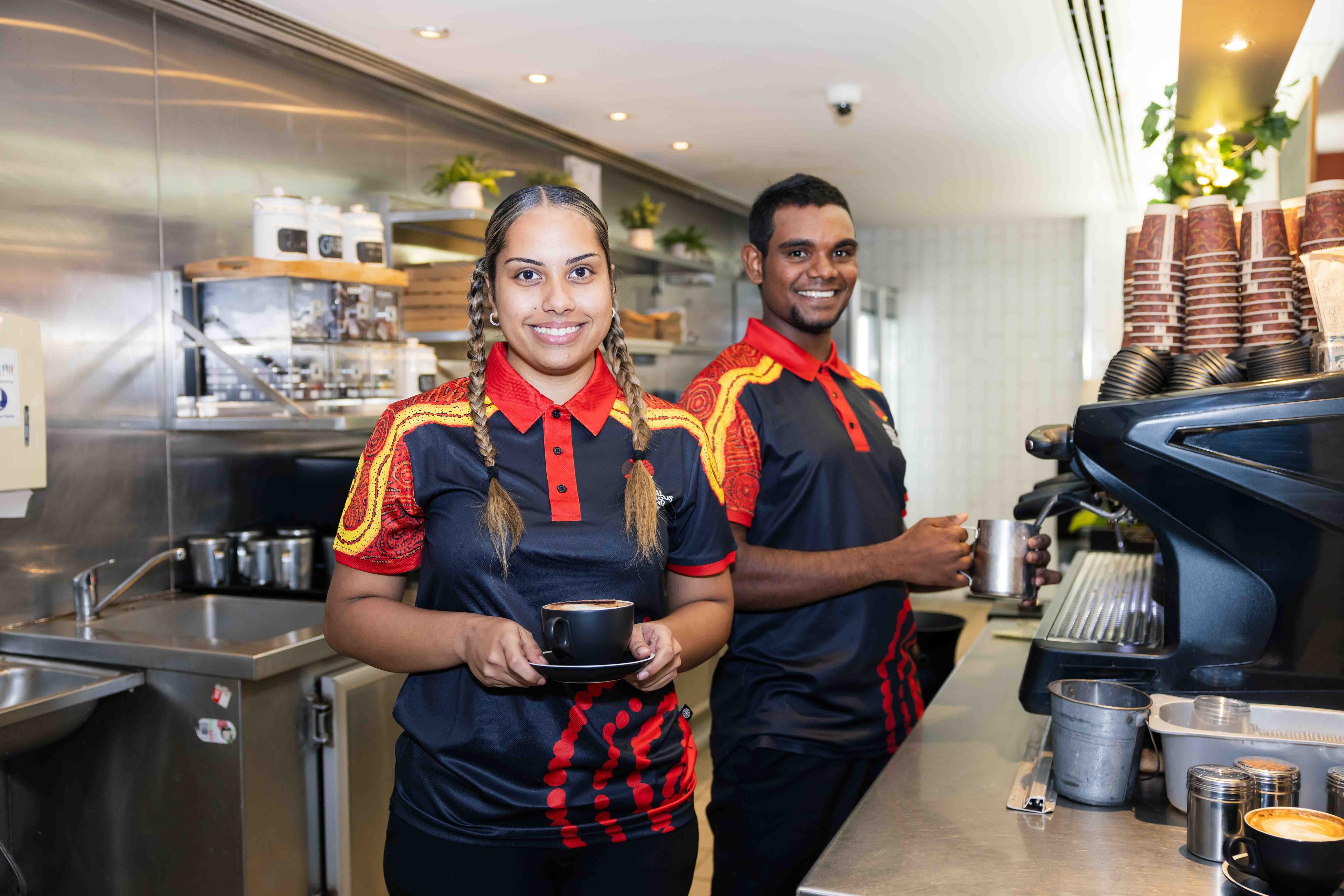NITA hospitality trainees at Kulata Cafe at Ayers Rock Resort