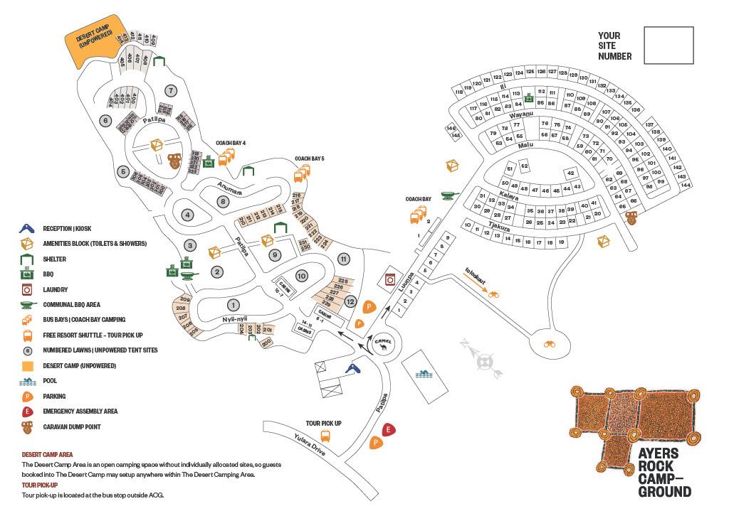 Ayers Rock Resort Campground Map