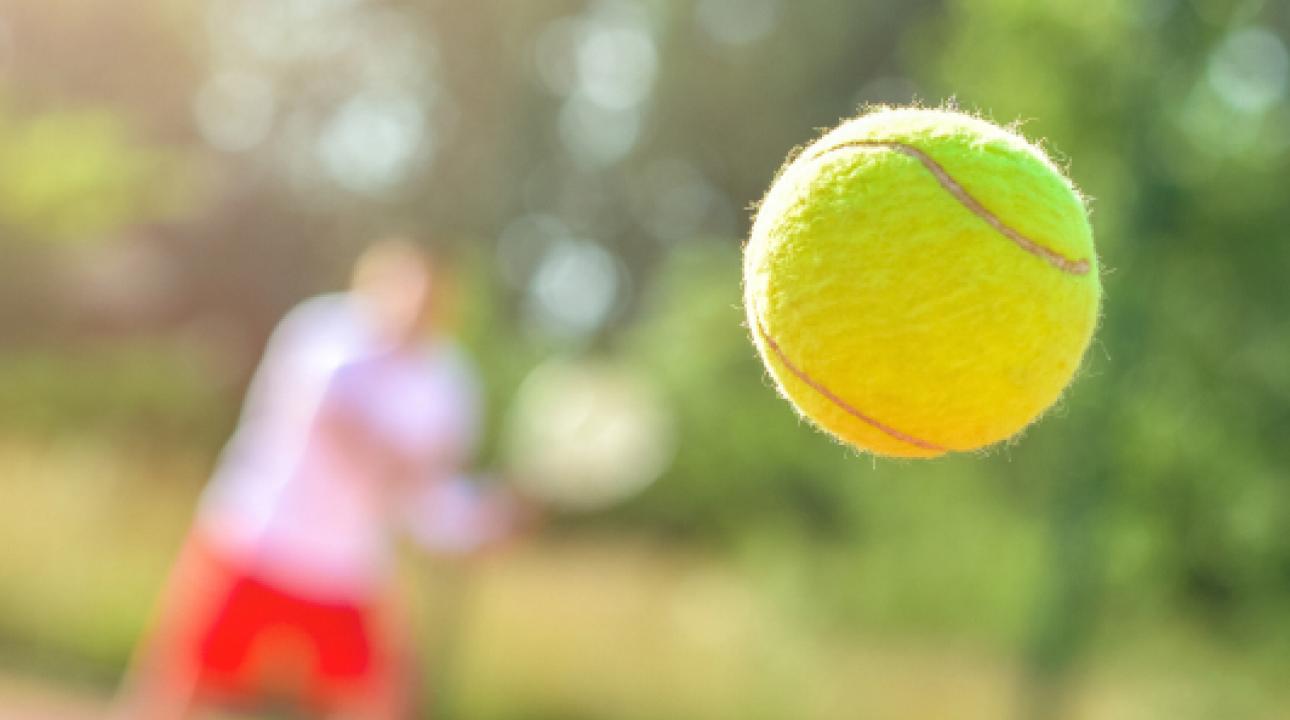 tennis ball in air