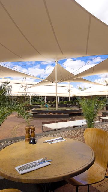 An outdoor dining area | Uluru Australia | Uluru Rockies | Mossmangor Indigenous Tourism