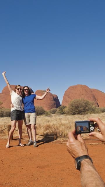taking a photo in the outback